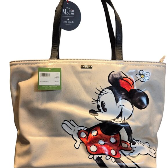 NEW Kate Spade for DISNEY MINNIE MOUSE FRANCIS LARGE TOTE and matching wallet - Picture 3 of 12